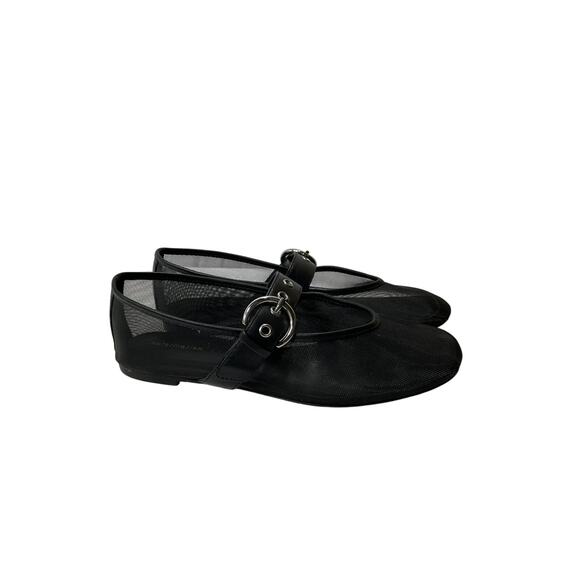 Reformation 'Bethany' Black Ballet Flat Size 5.5 - Picture 3 of 5